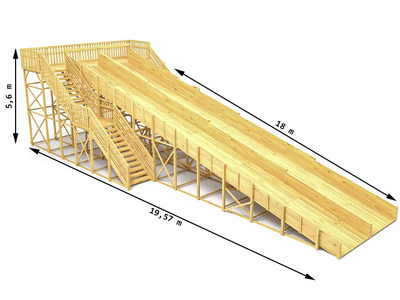 Зимняя горка TORUDA Север wood-12/1 (скат 18 м)