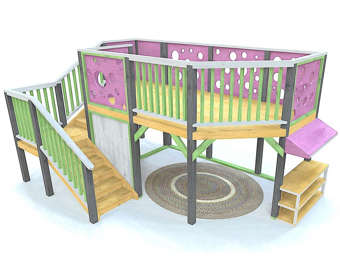 Детская площадка для помещения TORUDA WOOD Чердак Макси