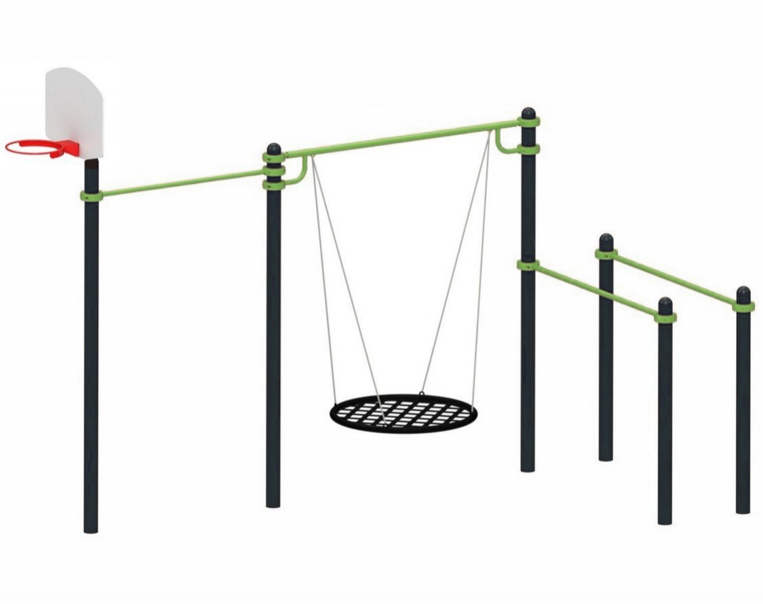 Спортивный комплекс TORUDA с качелями и баскетбольным щитом 152